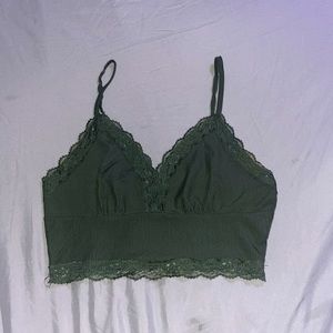 Small Green Lacey Tank Top